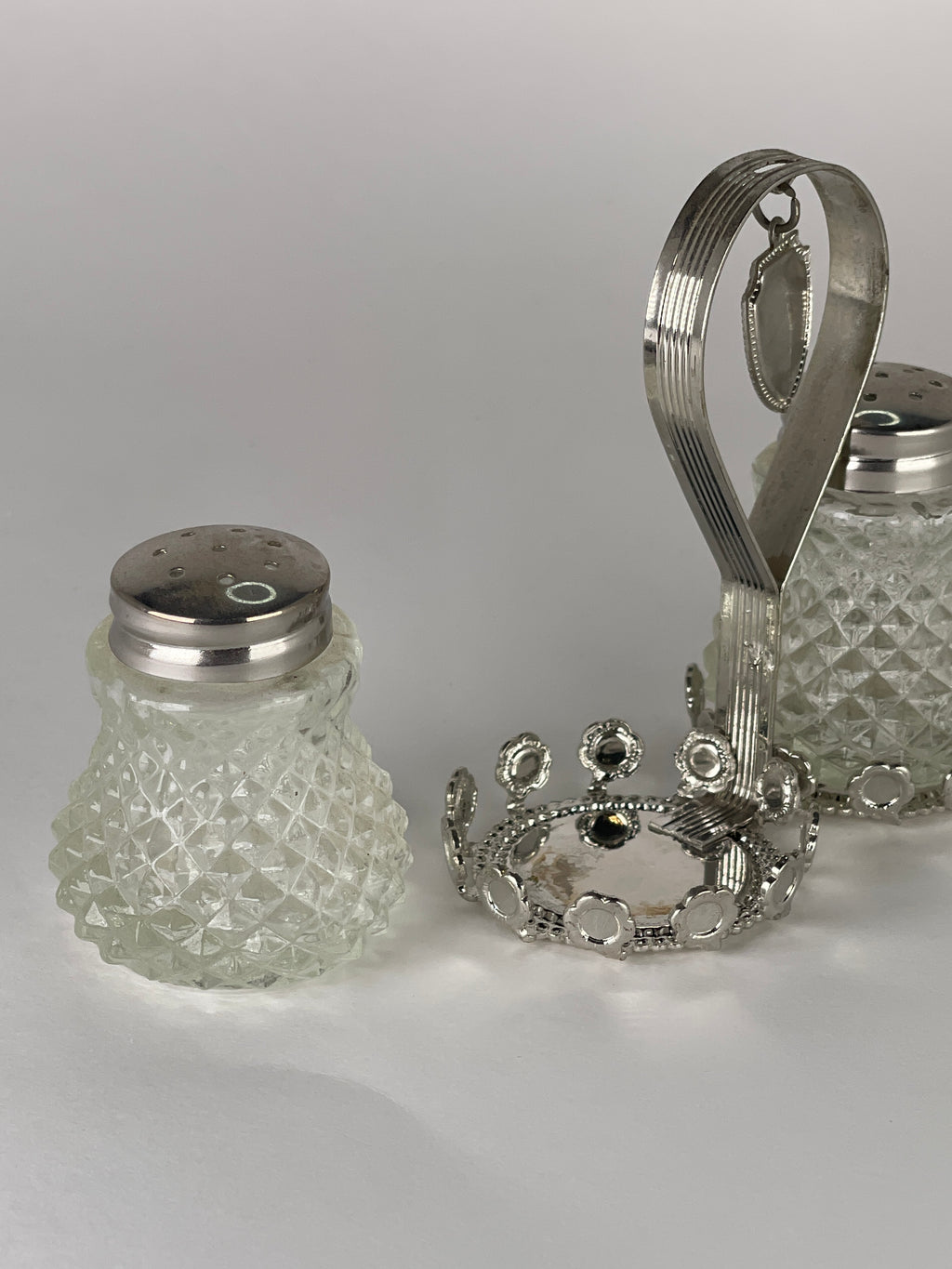 Vintage U.S. Capitol Glass Salt & Pepper Shakers