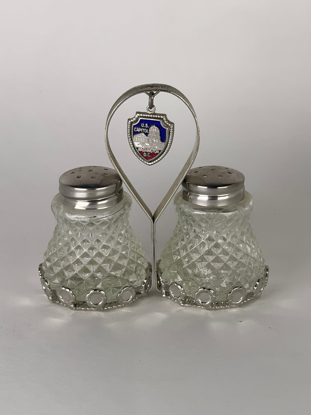 Vintage U.S. Capitol Glass Salt & Pepper Shakers