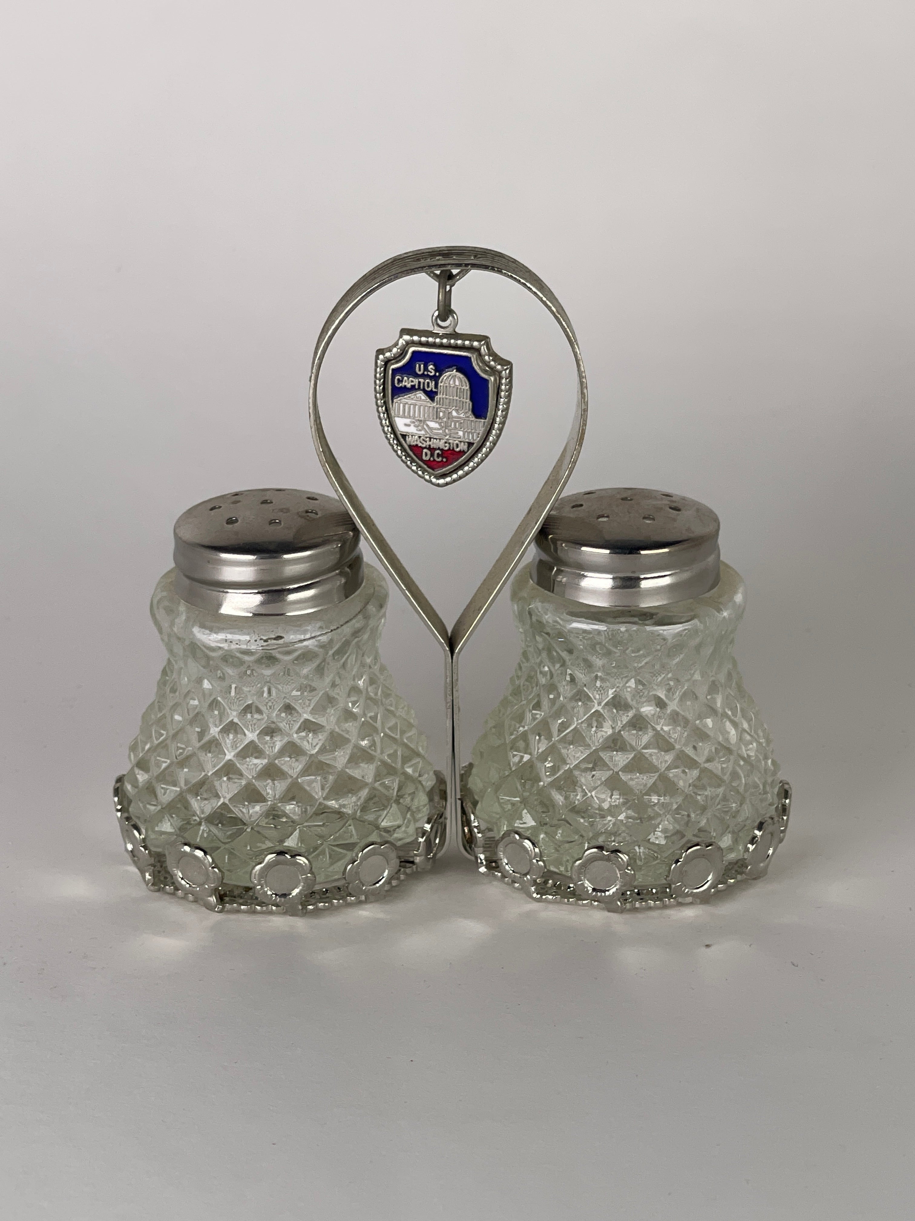 Vintage U.S. Capitol Glass Salt & Pepper Shakers