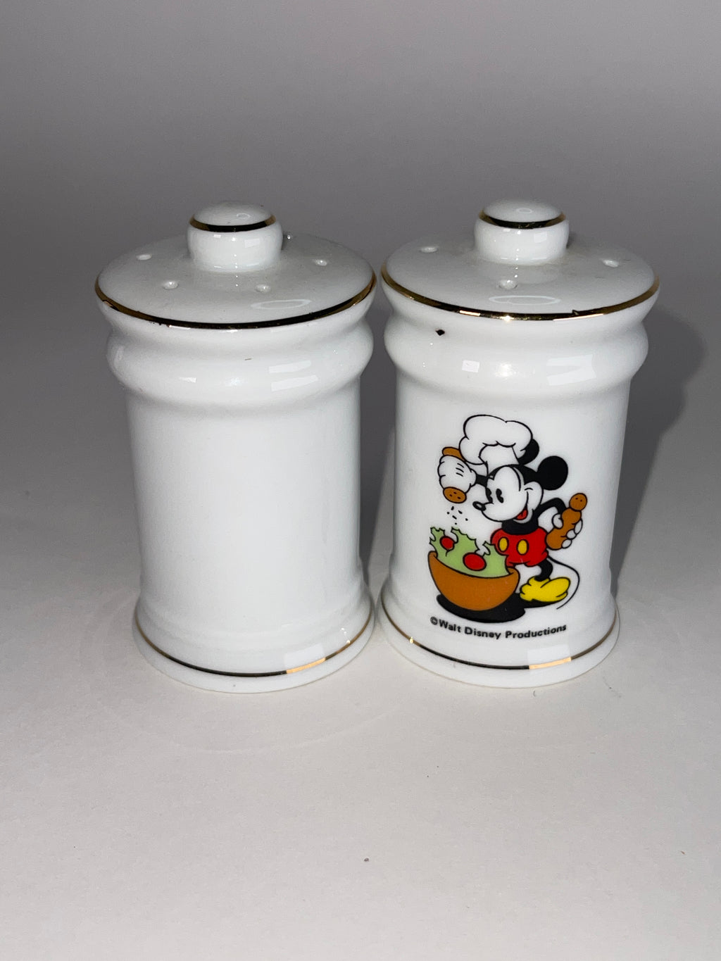 Vintage Chef Mickey Ceramic Salt & Pepper Shakers