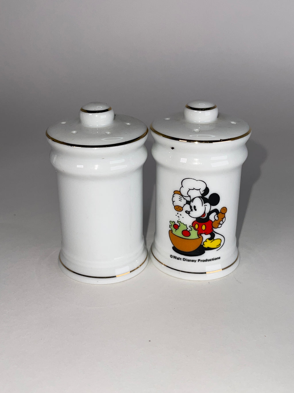 Vintage Chef Mickey Ceramic Salt & Pepper Shakers