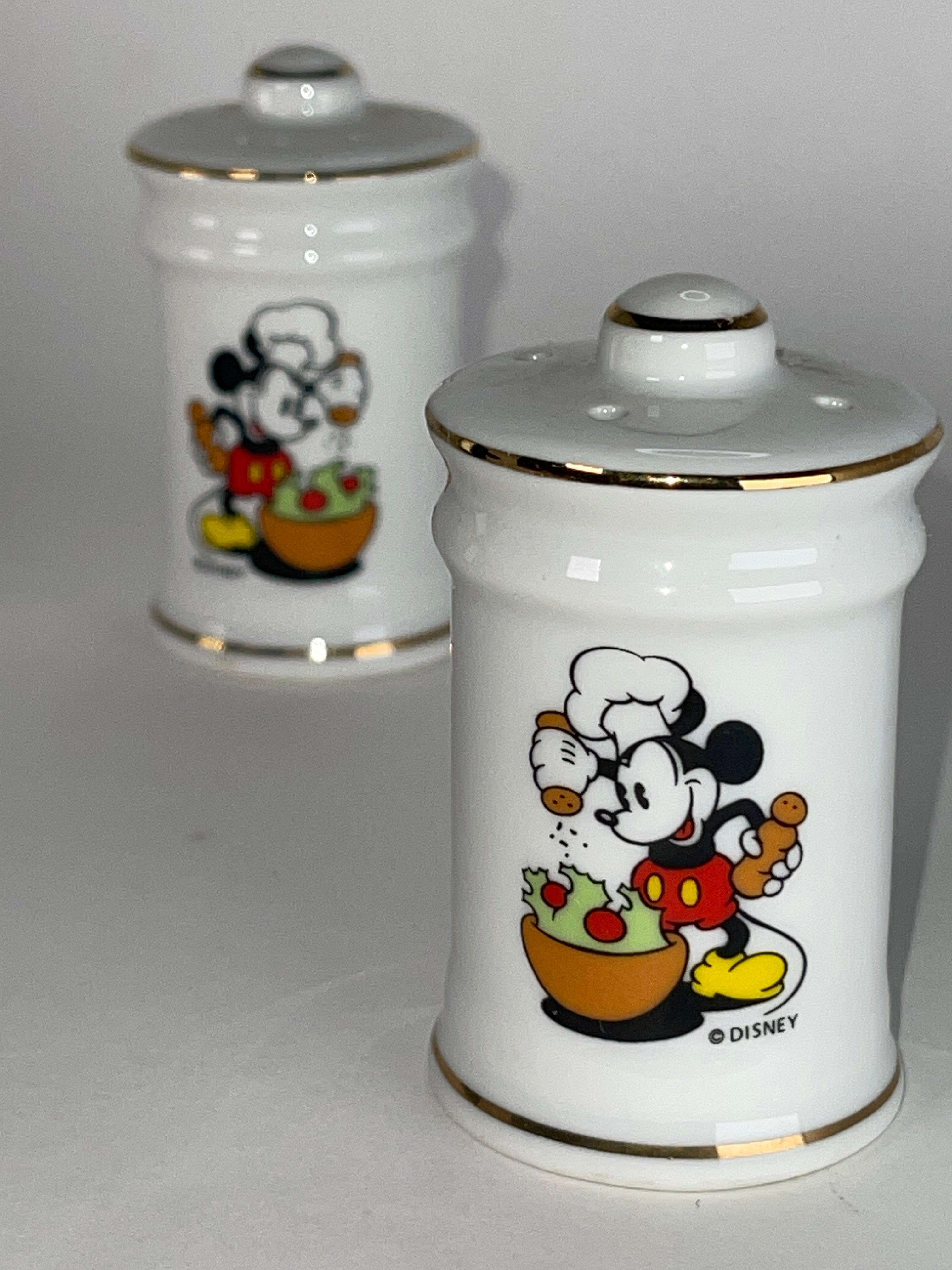 Vintage Chef Mickey Ceramic Salt & Pepper Shakers
