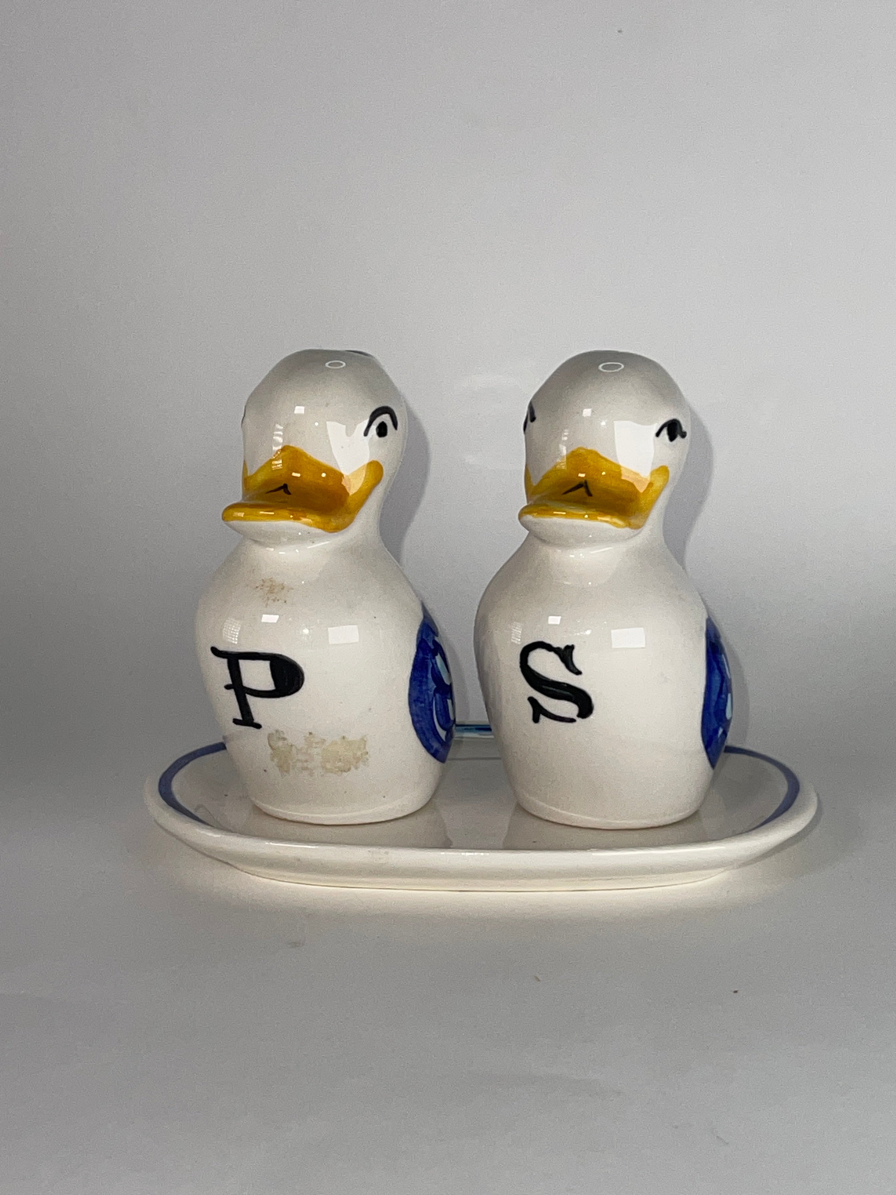 Swiss Mini Stein Salt & Pepper Shakers (Vintage Souvenir Set)